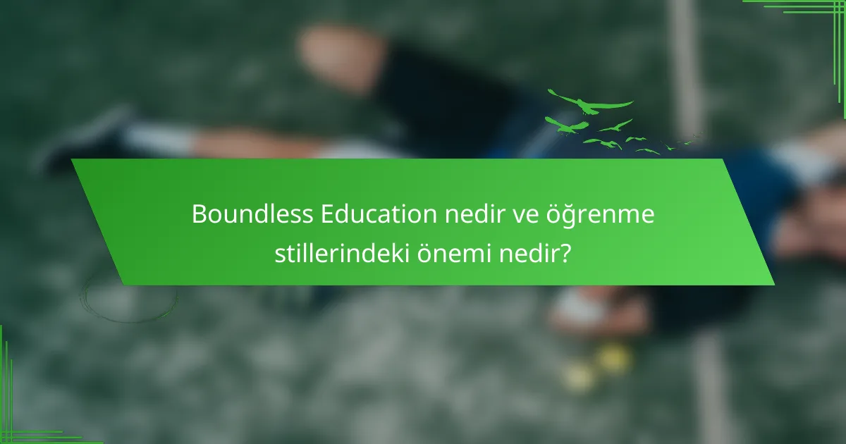 Boundless Education nedir ve öğrenme stillerindeki önemi nedir?
