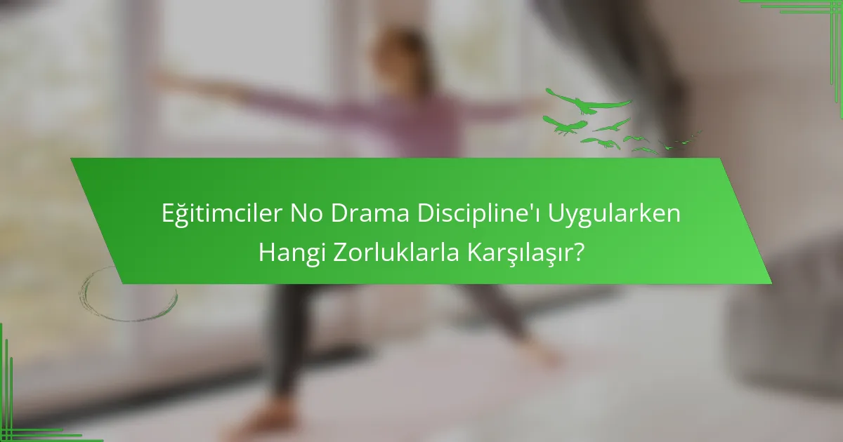 Eğitimciler No Drama Discipline'ı Uygularken Hangi Zorluklarla Karşılaşır?