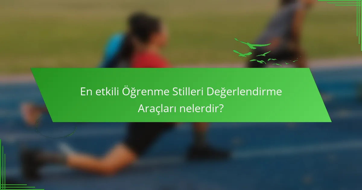 En etkili Öğrenme Stilleri Değerlendirme Araçları nelerdir?