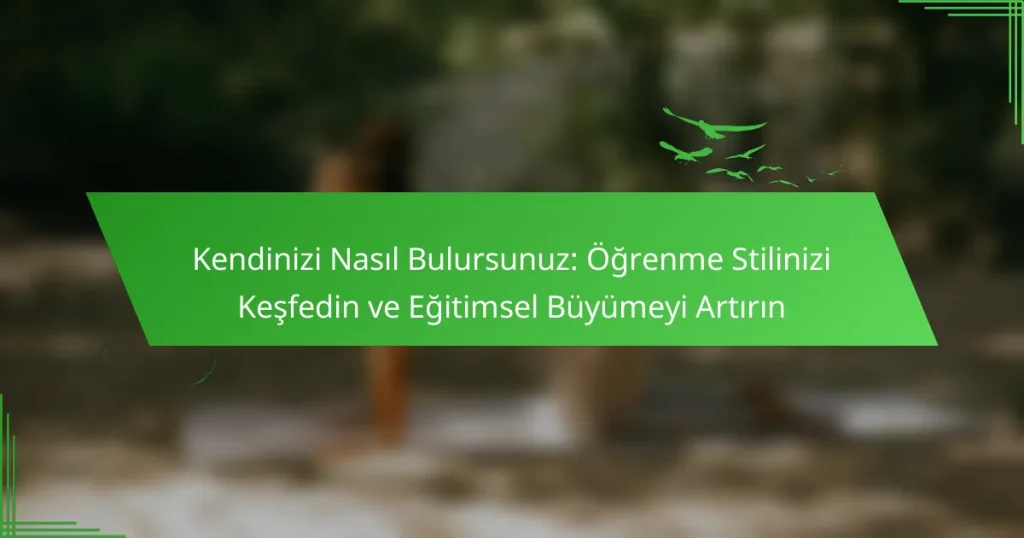 Kendinizi Nasıl Bulursunuz: Öğrenme Stilinizi Keşfedin ve Eğitimsel Büyümeyi Artırın