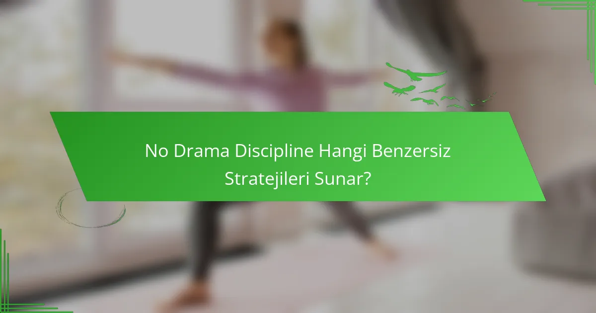 No Drama Discipline Hangi Benzersiz Stratejileri Sunar?